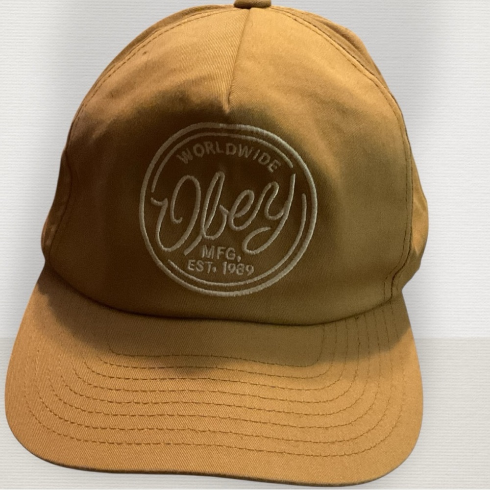 Obey Brown Adjustable Logo Cap NWOT